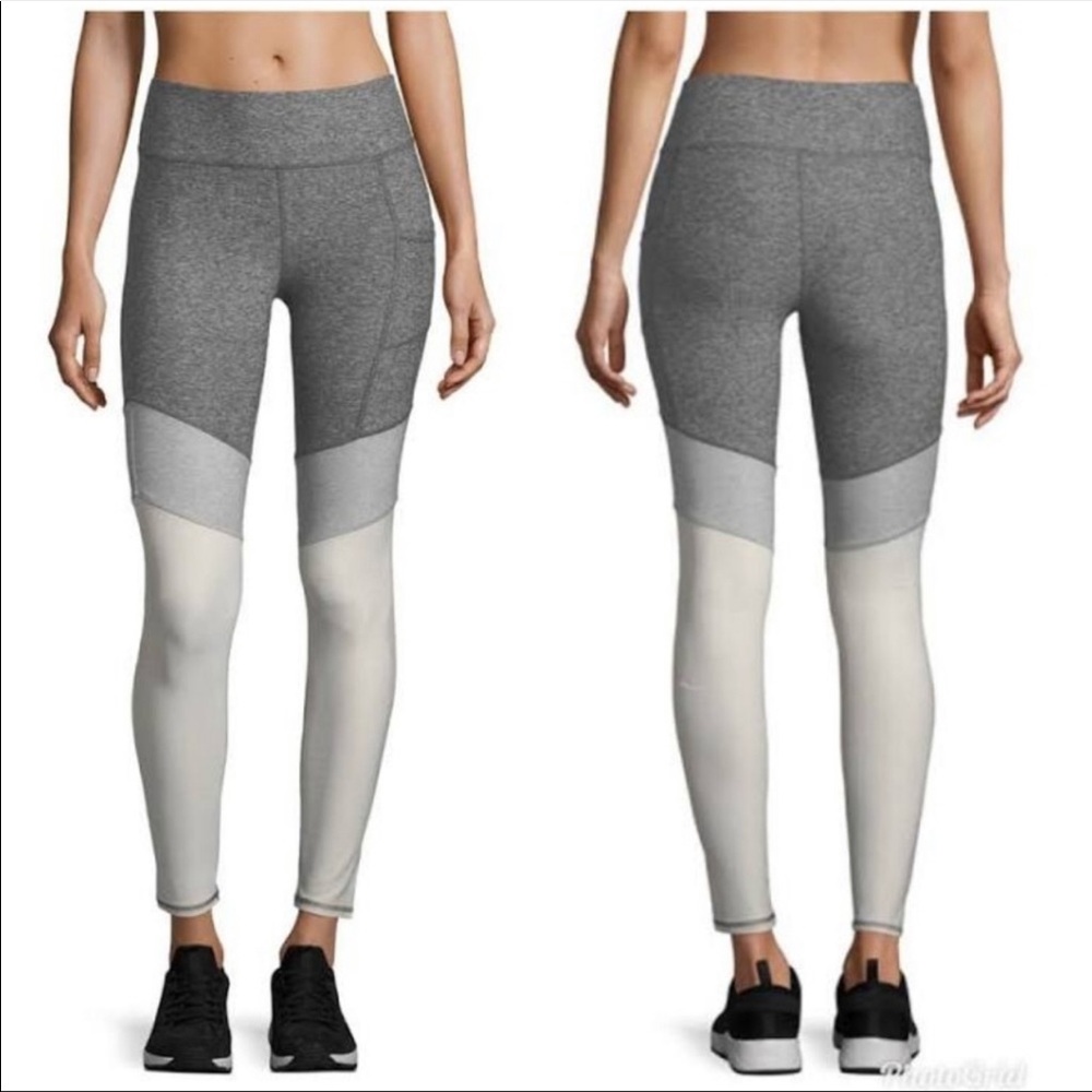 Women’s color block leggings black/grey Small
